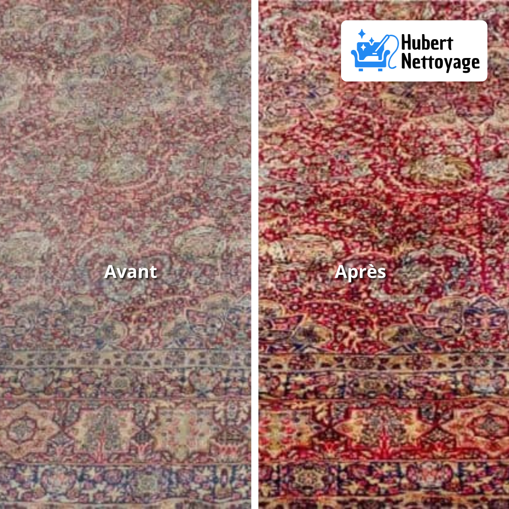 Lavage à fond d’un tapis en laine naturelle, soin sur mesure pour les matières nobles, nettoyage en Île-de-France